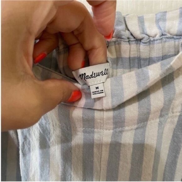 Madewell wide leg linen blend high waisted pants - Picture 3 of 8